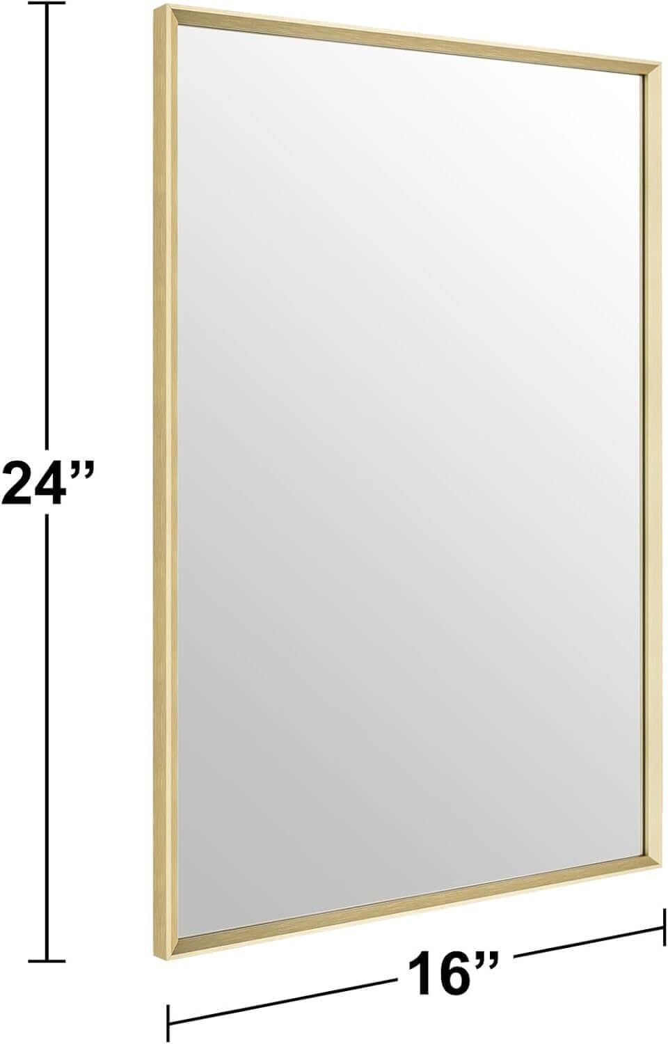 Brushed Gold Bathroom Mirror