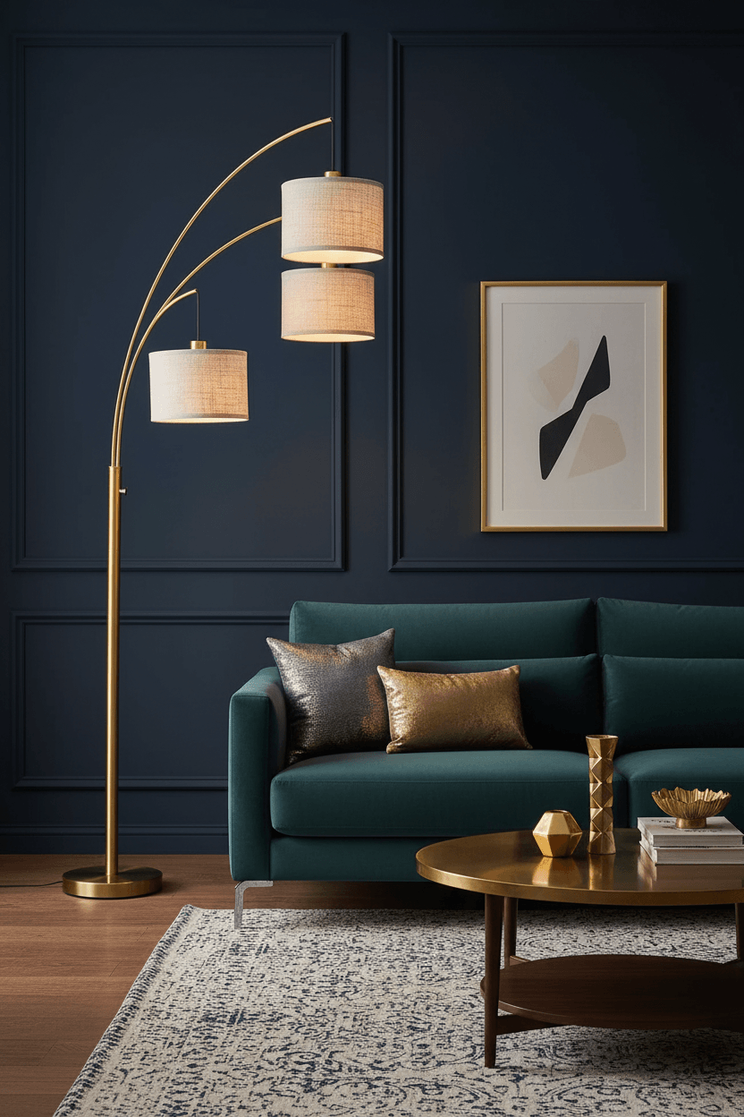 Gold Arc Floor Lamp