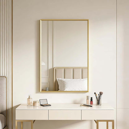 Brushed Gold Bathroom Mirror