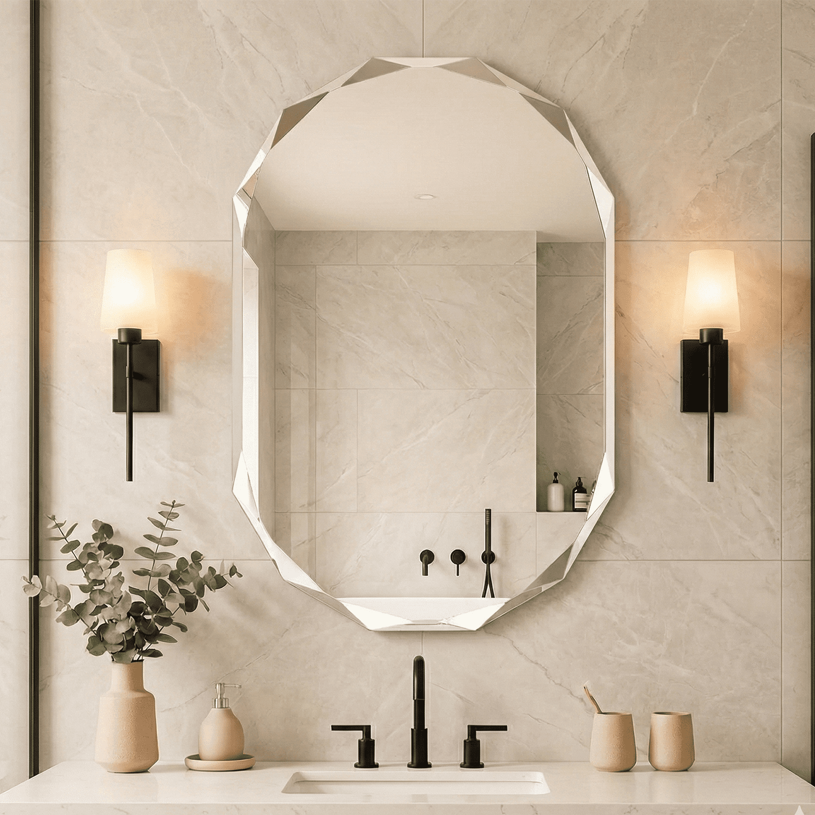 Frameless Oval Mirror