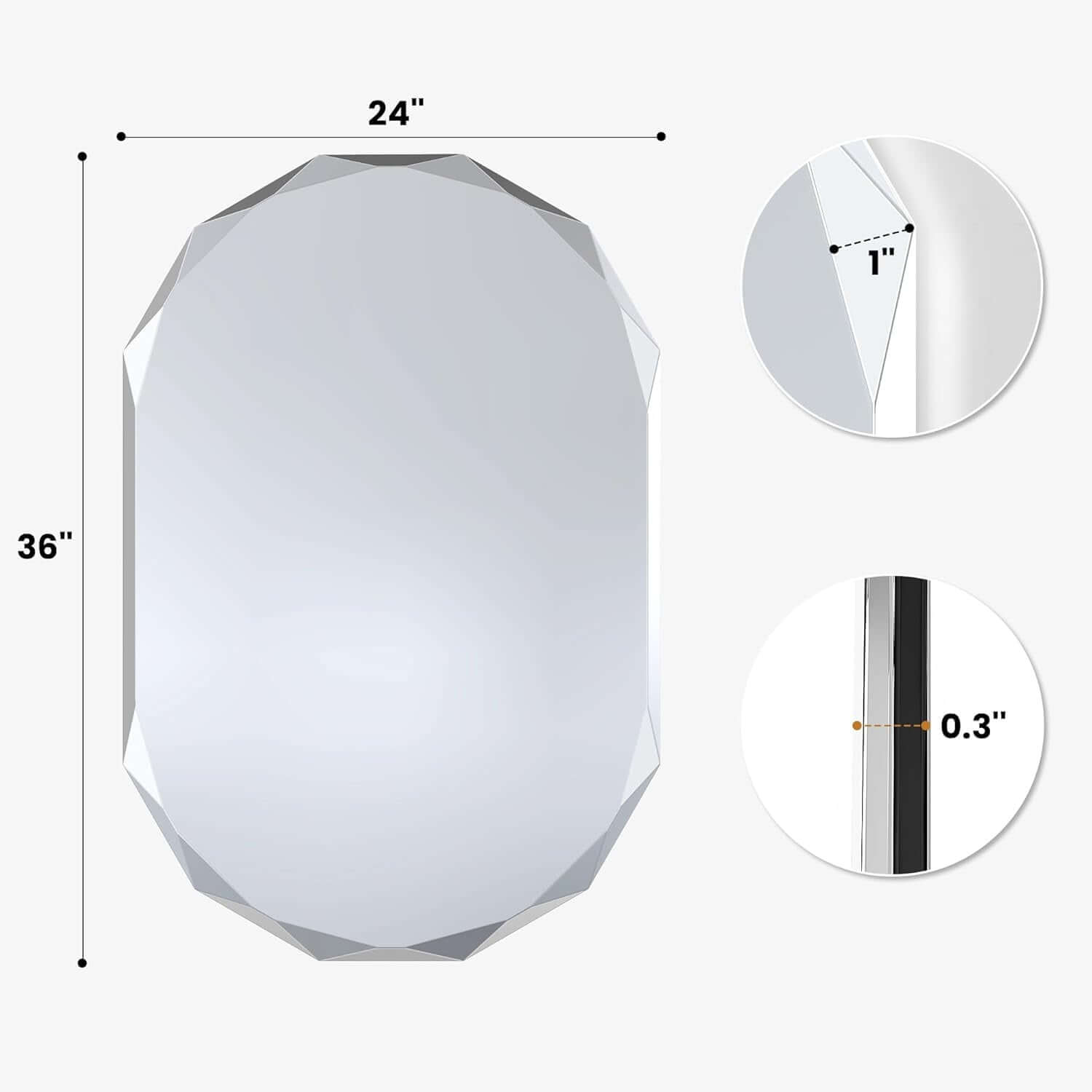 Frameless Oval Mirror
