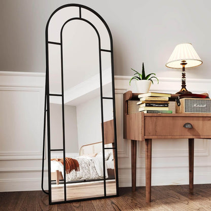 Black Arched Full-Length Mirror