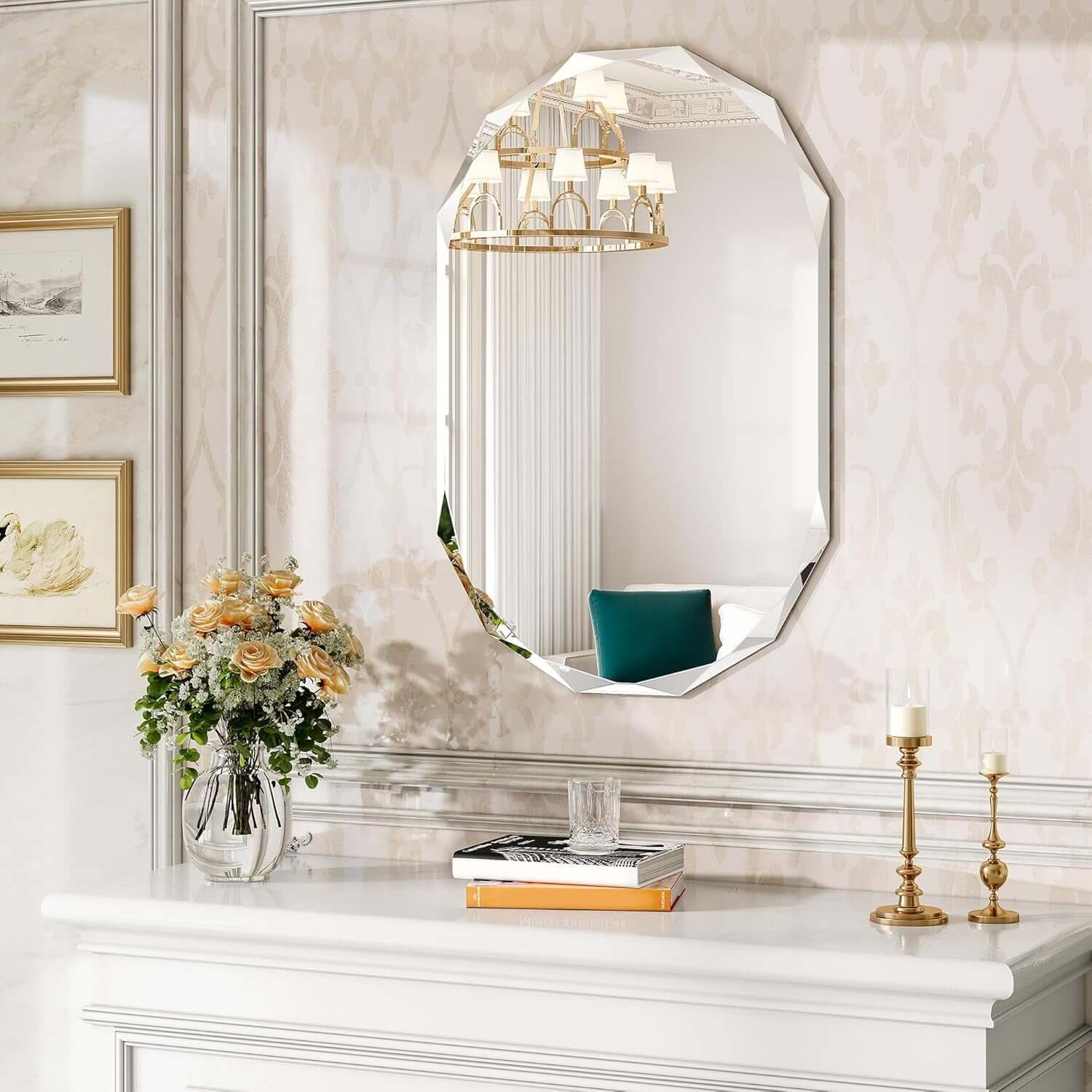 Frameless Oval Mirror