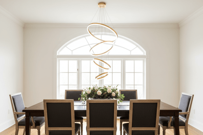 5-Ring Gold LED Chandelier