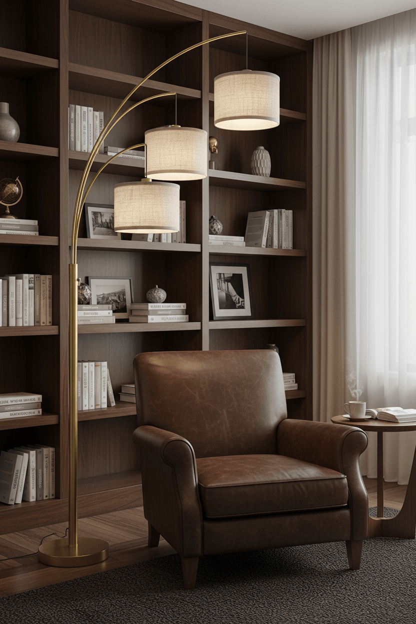 Gold Arc Floor Lamp