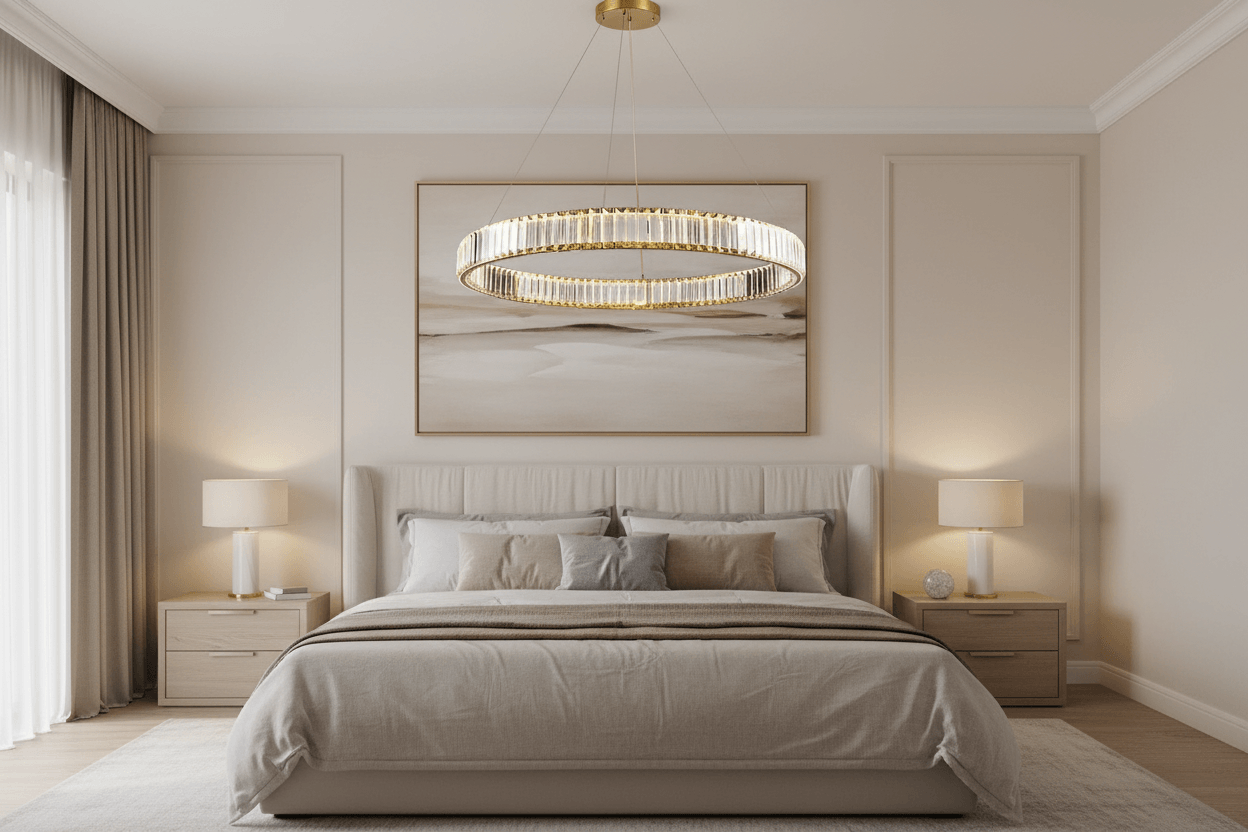 Modern Gold Crystal Chandelier