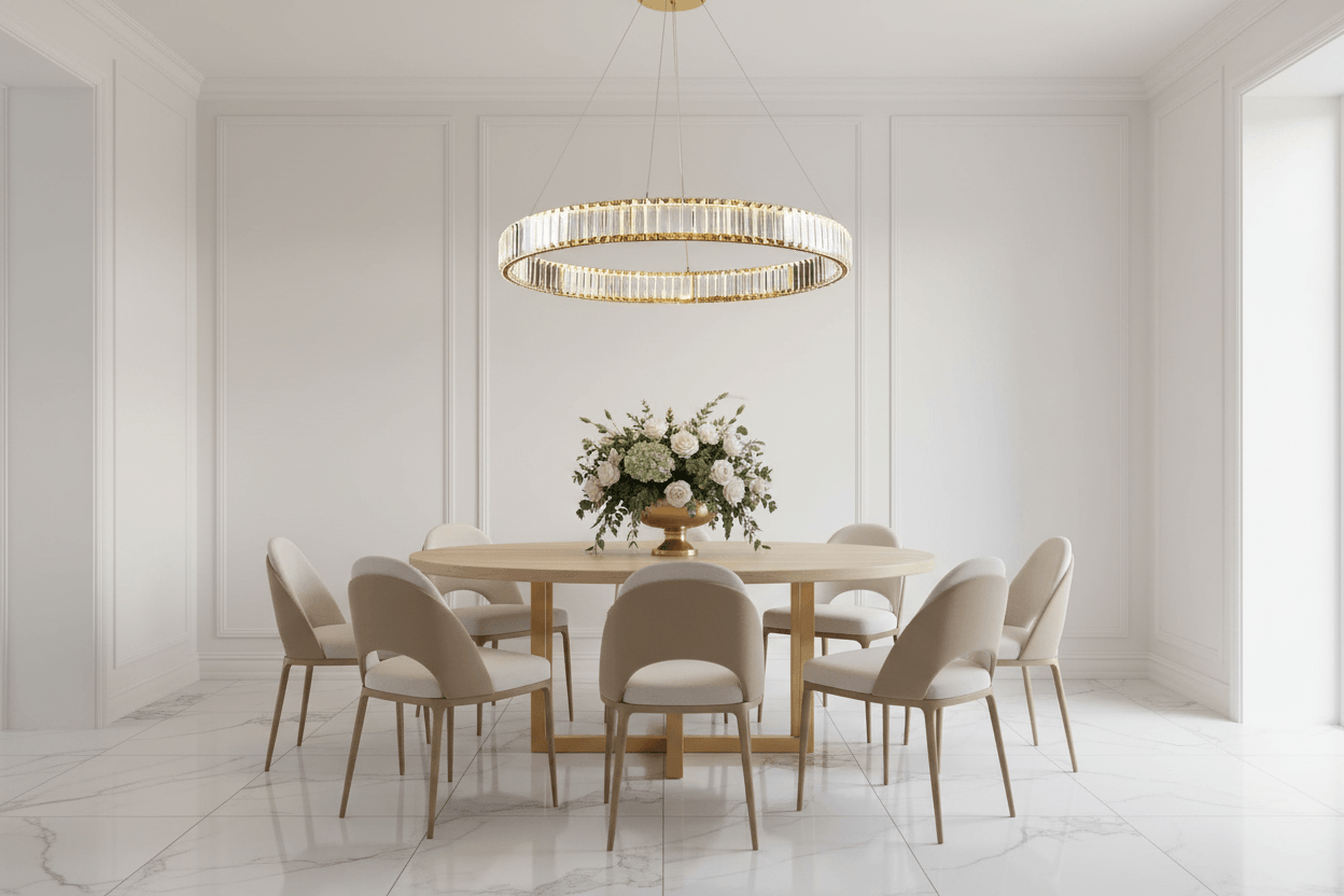Modern Gold Crystal Chandelier