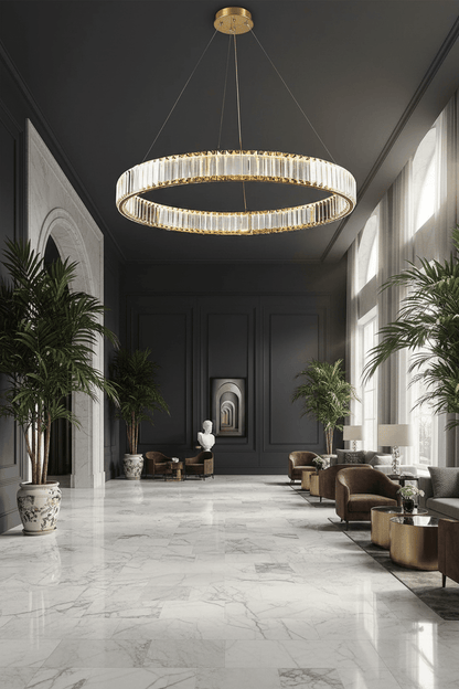 Modern Gold Crystal Chandelier